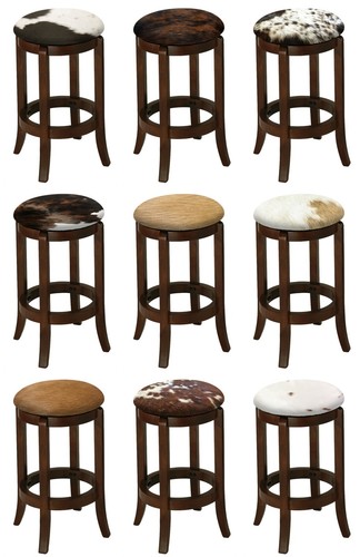 Bar stool authentic cowhide - bar,