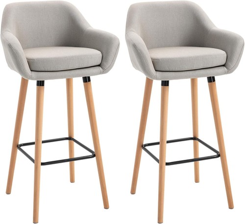 Linen bar stools bucket seats - stools,