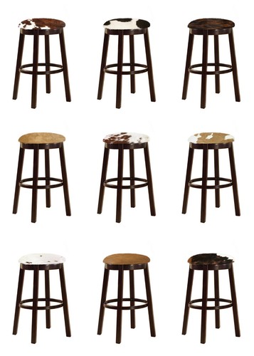 Bar stool authentic cowhide - authentic,