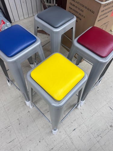 Metal bar stool seat - metal,