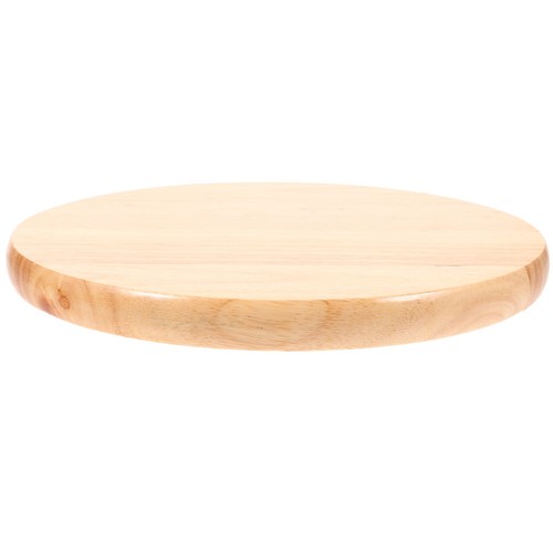 Light yellow wooden - yellow, round