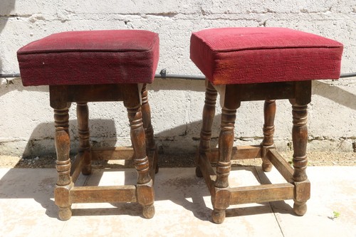 Vintage pair turned wooden - turned,